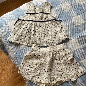 Zara kids Polka Dot Sleeveless Top and Shorts Set